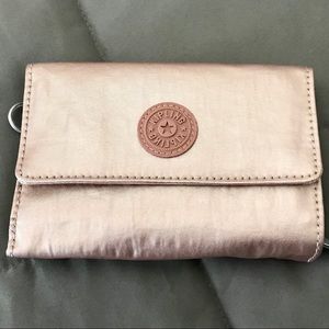 Kipling Pixi Medium Metallic Rose Wallet - NWOT